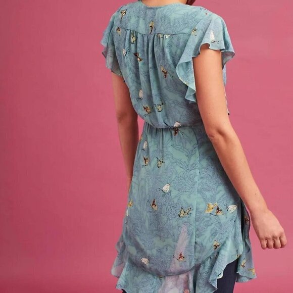 Anthropologie Feather Bone Osuna Wrap Dress size S - Picture 3 of 11